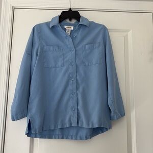 Talbots Women’s Blue Button-Down Blouse
